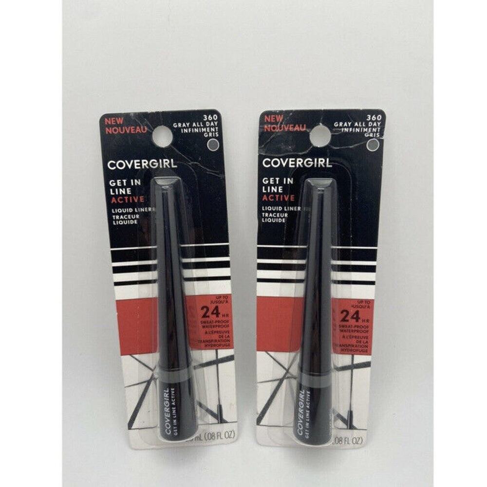 Covergirl 2x Get In Line Active Liquid Liner #360 Gray All Day Make-up Eye Liner